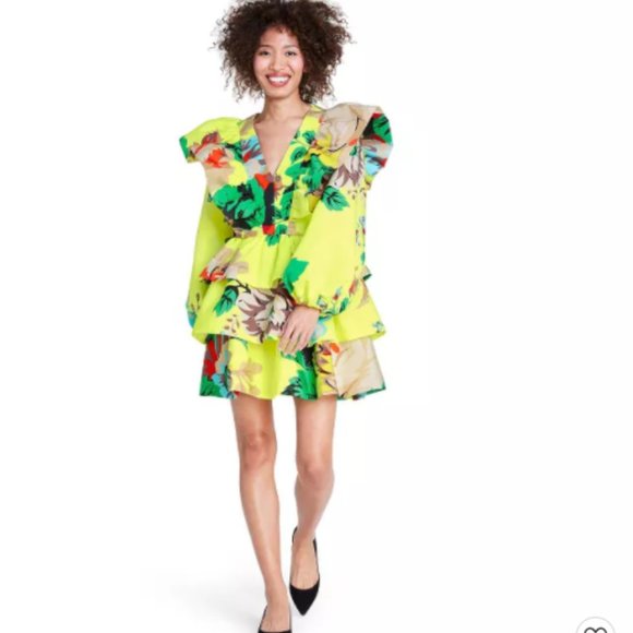 Christopher John Rogers Dresses & Skirts - Christopher John Rogers Long Sleeve Ruffle Dress
